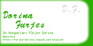 dorina furjes business card