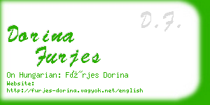 dorina furjes business card